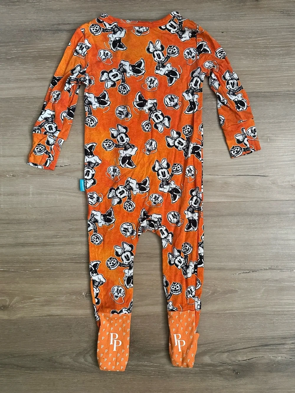 Posh Peanut Disney Minnie Mouse Halloween Orange Bamboo Zippy Pajamas 6-9M